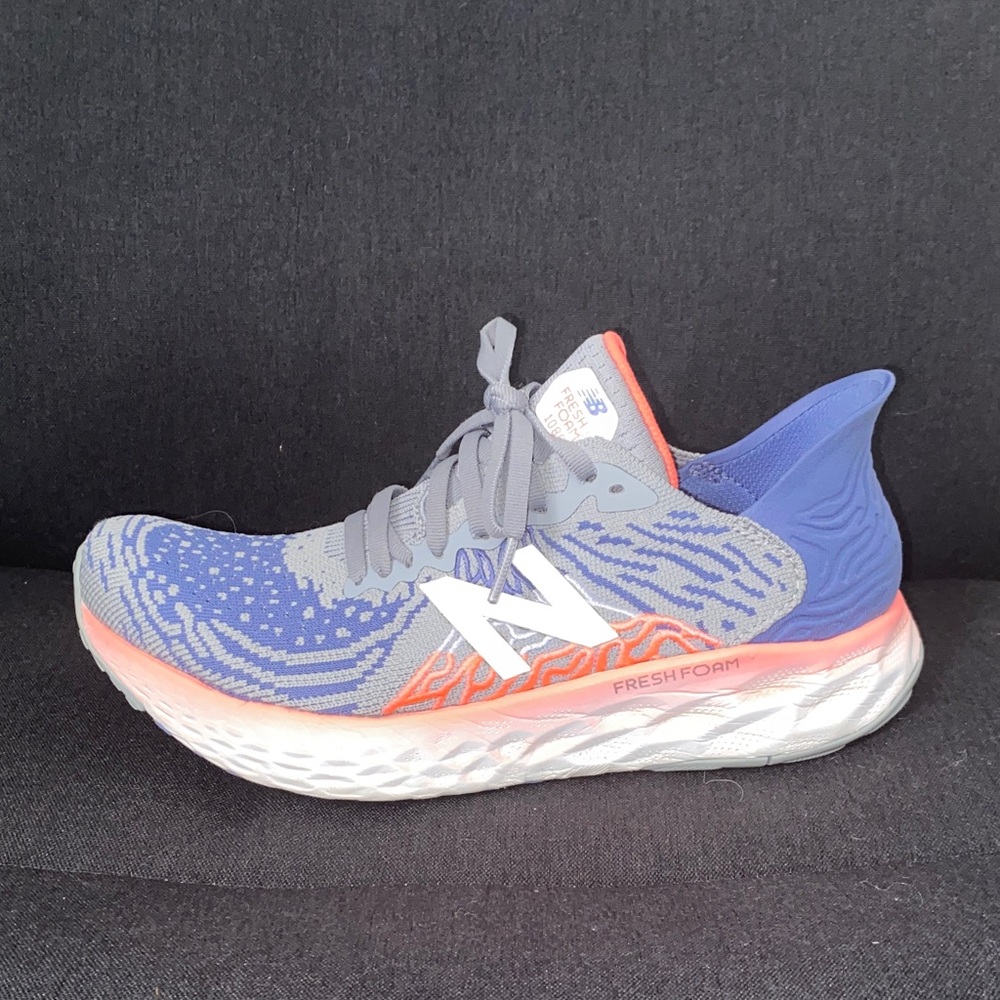 New Balance Fresh Foam Sneakers - Gray, Blue, and Orange